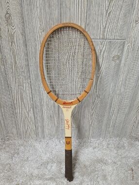 Vintage Bancroft Future Champ Billie Jean King Wood Tennis Racquet